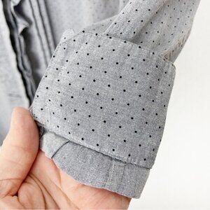 Womens‎ Tommy Hilfiger Grey Buttoned Blouse Ruffles Size Medium